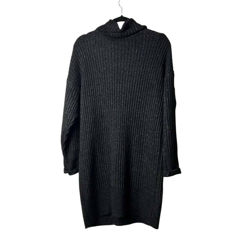 Tahari Black Cowl Neck Sweater Dress L - Picture 2 of 6